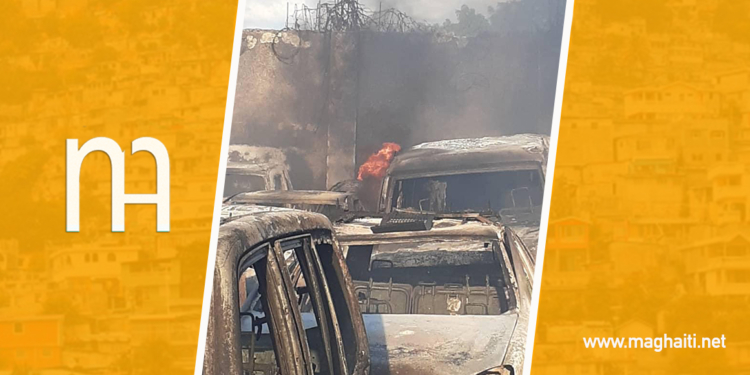 Haïti-Sécurité: Le garage de la PNH incendié