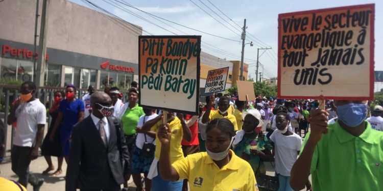 Haïti-Protestation: Nouvelle manifestation des églises protestantes  contre le référendum