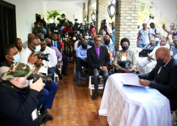 Haïti-Crise: PHTK, MTVAYITI et NOULHA ont signé l’accord du PM Ariel Henry