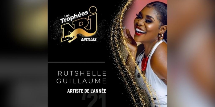 Rutshelle Guillaume remporte le prix “Artiste de l’année” aux trophées NRJ Antilles 2021