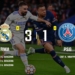 Le PSG sacrifié 3-1 par le Real Madrid