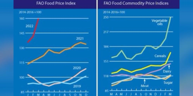 Forte hausse des prix des produits alimentaires dans le monde selon FAO