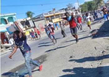 Un entrepôt pillé par des manifestants à Cap-Haïtien le mercredi 5 octobre