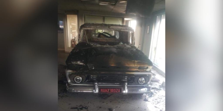 Nèg ak zam sakaje epi met dife nan biznis “Sun Auto” ki nan Taba